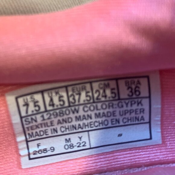 SKECHERS WOMEN'S WIDE FIT SNEAKERS, SUMMITS #12980W, GRAY/PINK, SIZE 7.5, VGUC - Picture 8 of 8